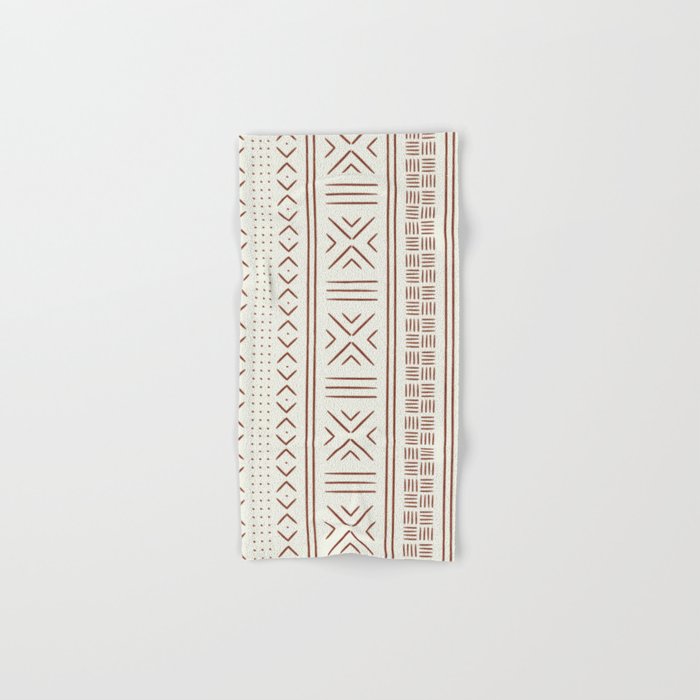 rust on bone mud cloth Bath Towel Gallery Image 1