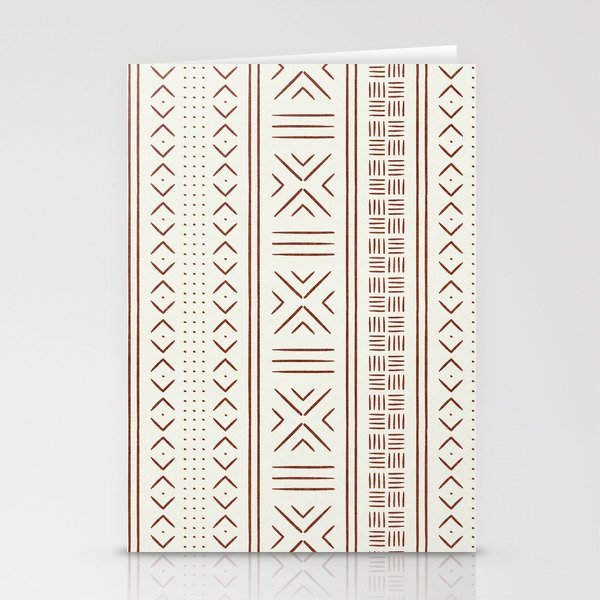 rust on bone mud cloth Stationery Card Gallery Image 2
