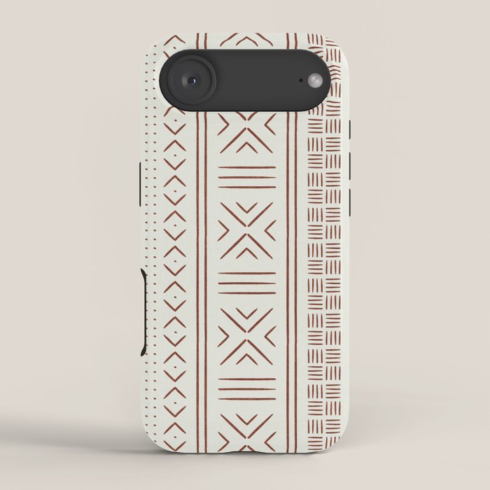 rust on bone mud cloth iPhone Case Gallery Image 2