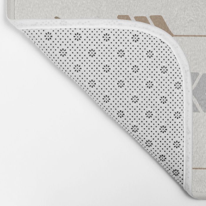 Tribal Arrows Pattern - Cream, Brown and Grey Bath Mat Gallery Image 2