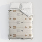 Tribal Arrows Pattern - Cream, Brown and Grey Comforter Gallery Image 6