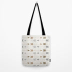 Tribal Arrows Pattern - Cream, Brown and Grey Tote Bag Gallery Image 2