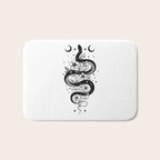 Serpent Spell -Black and White Bath Mat Gallery Image 1