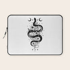 Serpent Spell -Black and White Laptop Sleeve Gallery Image 1