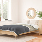Linen Sage & Navy Duvet Cover Gallery Image 2