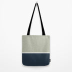 Linen Sage & Navy Tote Bag Gallery Image 2