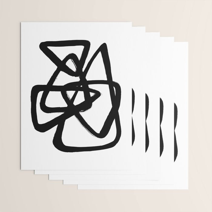 A Family Of Five White Background Wrapping Paper Gallery Image 3