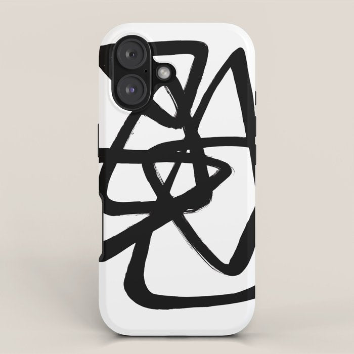 A Family Of Five White Background iPhone Case Gallery Image 1