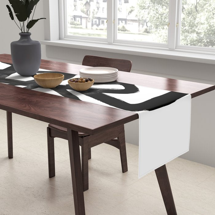 A Family Of Five White Background Table Runner Gallery Image 2