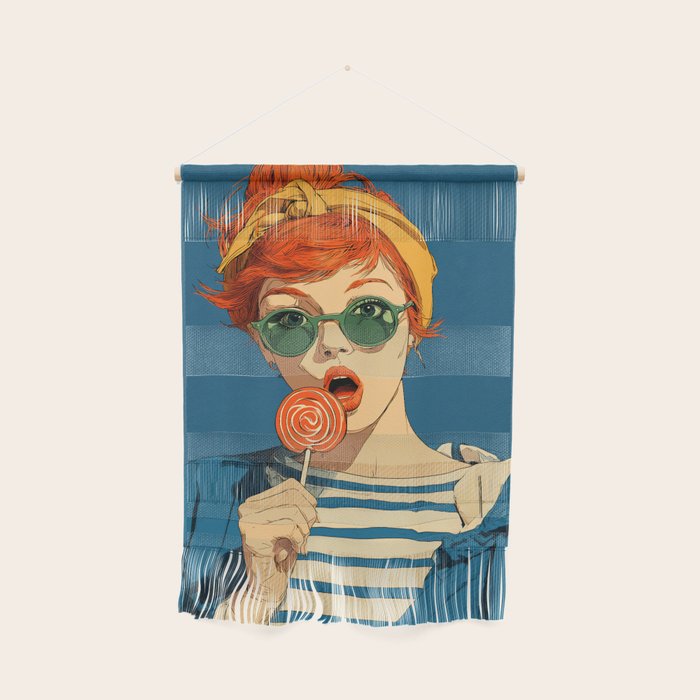 Retro Pop Lollipop Girl Wall Hanging Gallery Image 1
