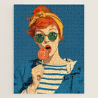 Retro Pop Lollipop Girl Jigsaw Puzzle Gallery Image 1