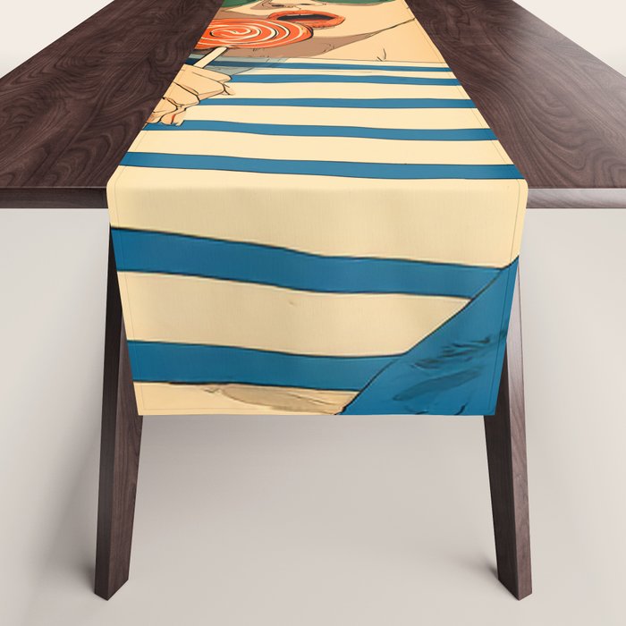 Retro Pop Lollipop Girl Table Runner Gallery Image 1