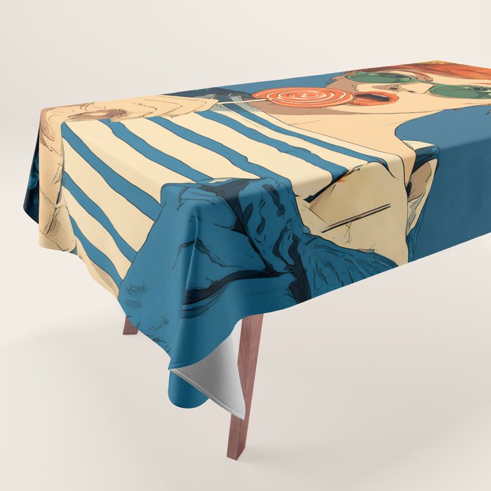 Retro Pop Lollipop Girl Tablecloth Gallery Image 1