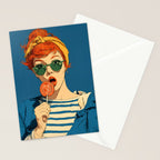 Retro Pop Lollipop Girl Stationery Card Gallery Image 2