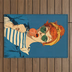 Retro Pop Lollipop Girl Outdoor Rug Gallery Image 1