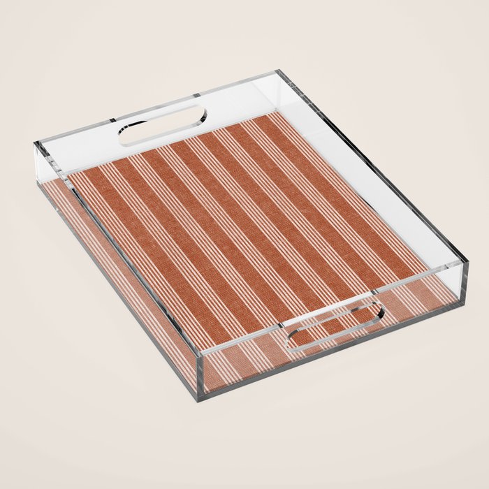 wynwood vertical stripes - ginger Acrylic Tray Gallery Image 1
