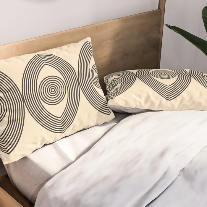 Abstraction_EYE_LINE_POP_ART_Minimalism_001X Pillow Sham Gallery Image 2