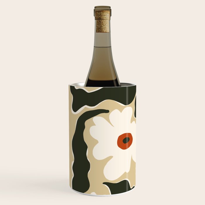 Retro abstract floral  Wine Chiller Gallery Image 2