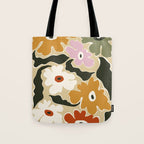 Retro abstract floral  Tote Bag Gallery Image 1