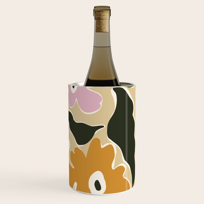 Retro abstract floral  Wine Chiller Gallery Image 3