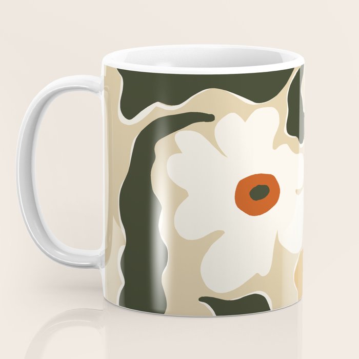 Retro abstract floral  Coffee Mug Gallery Image 3