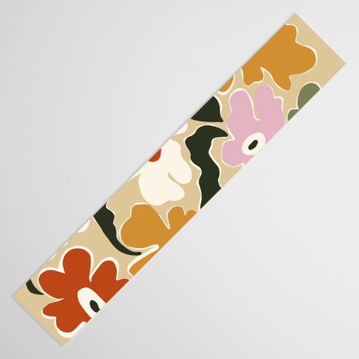 Retro abstract floral  Table Runner Gallery Image 3