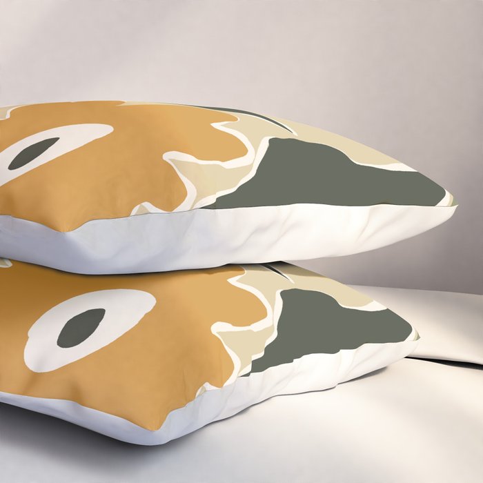 Retro abstract floral  Pillow Sham Gallery Image 3