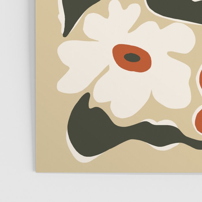 Retro abstract floral  Poster Gallery Image 3
