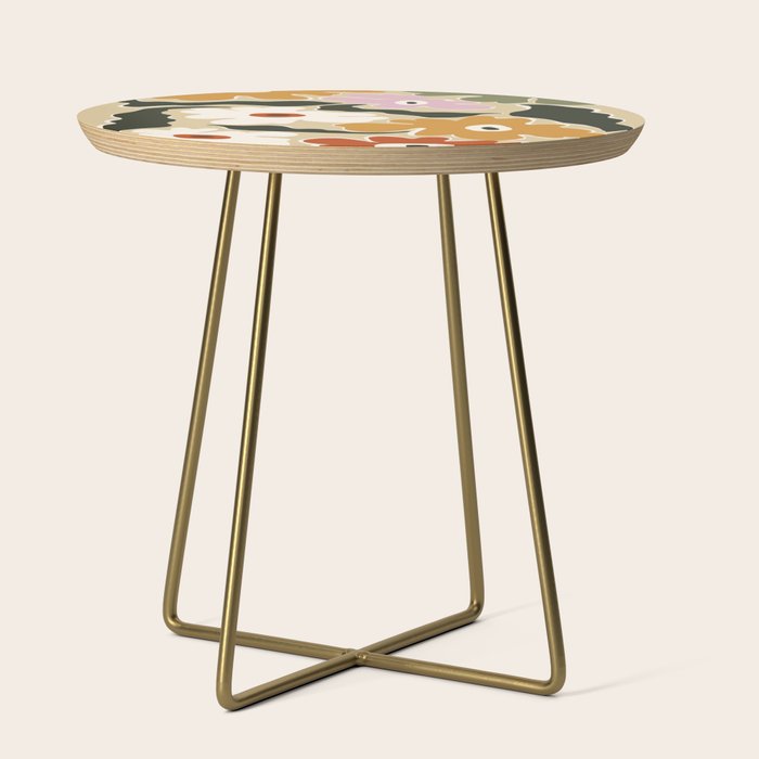 Retro abstract floral  Side Table Gallery Image 1