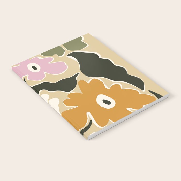 Retro abstract floral  Notebook Gallery Image 1