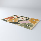 Retro abstract floral  Rug Gallery Image 3