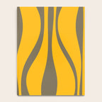 Mid Century Modern Abstract Lounge Pattern in Yellow Orange and Gray Taupe Notebook Gallery Image 4