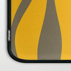 Mid Century Modern Abstract Lounge Pattern in Yellow Orange and Gray Taupe Laptop Sleeve Gallery Image 3