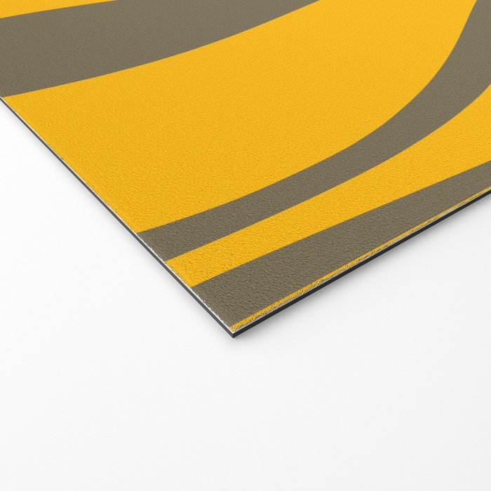 Mid Century Modern Abstract Lounge Pattern in Yellow Orange and Gray Taupe Welcome Mat Gallery Image 2