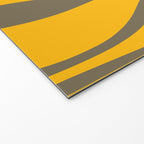 Mid Century Modern Abstract Lounge Pattern in Yellow Orange and Gray Taupe Welcome Mat Gallery Image 2