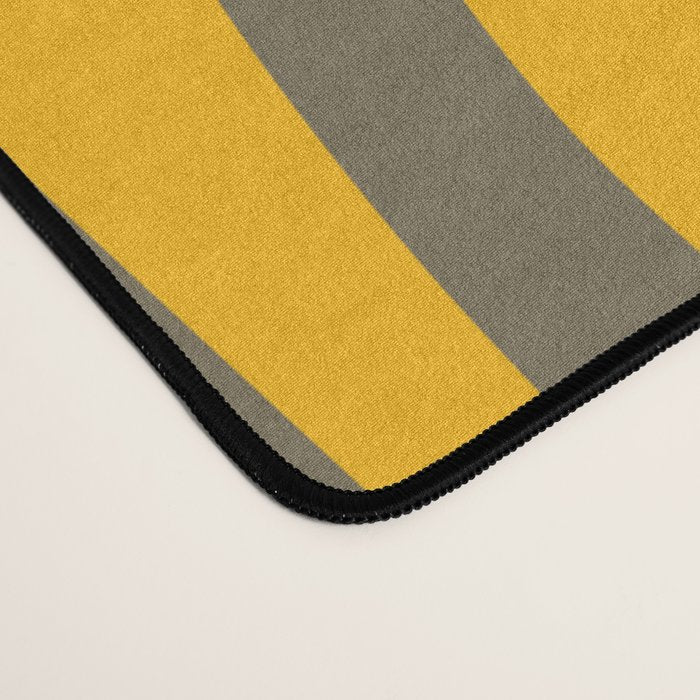Mid Century Modern Abstract Lounge Pattern in Yellow Orange and Gray Taupe Desk Mat Gallery Image 4