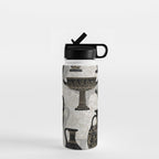 Antique pottery warm black Water Bottle Gallery Image 1