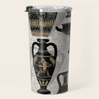 Antique pottery warm black Travel Mug Gallery Image 3