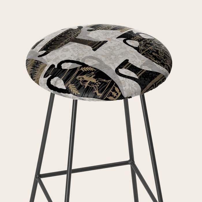 Antique pottery warm black Stool Gallery Image 2