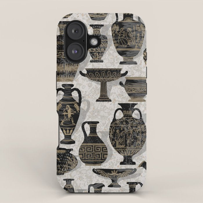 Antique pottery warm black iPhone Case Gallery Image 1