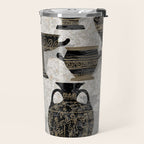 Antique pottery warm black Travel Mug Gallery Image 2