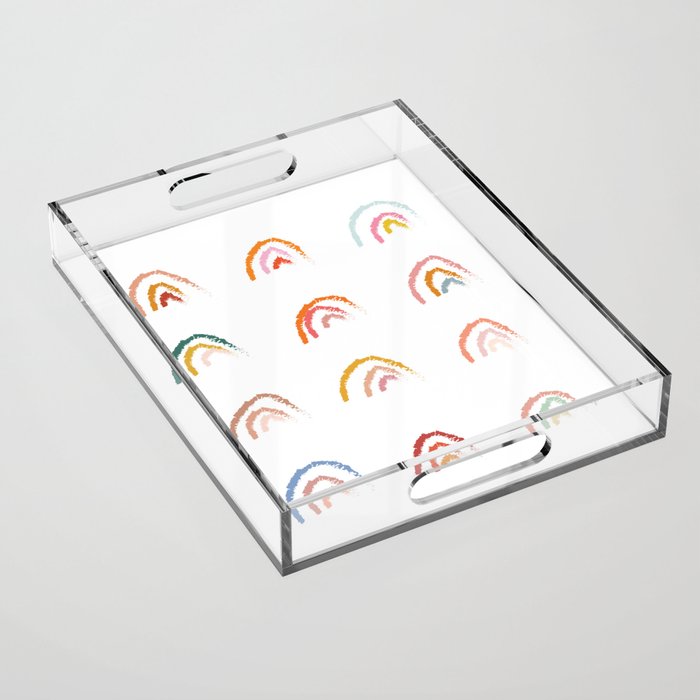 Pastel Rainbows Acrylic Tray Gallery Image 1