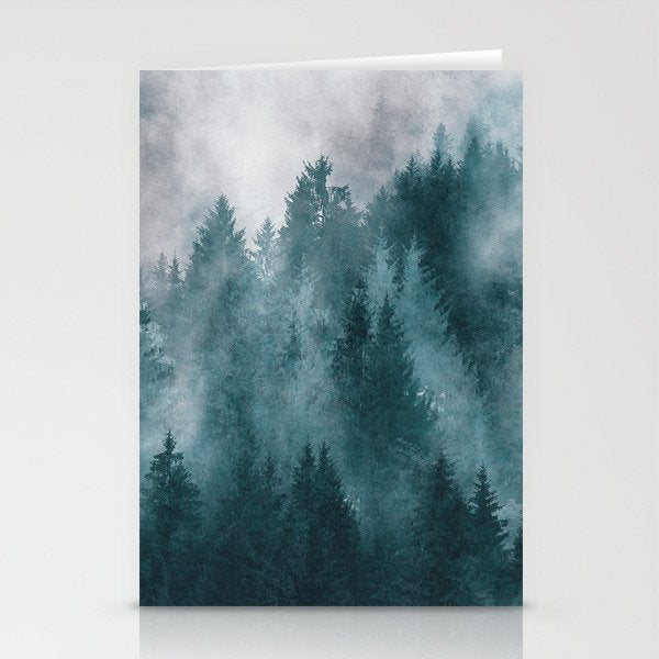 Foggy Forest 4 Stationery Card Gallery Image 2