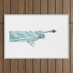 Statue of Liberty watercolor  Outdoor Rug Gallery Image 1