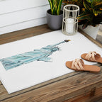 Statue of Liberty watercolor  Outdoor Rug Gallery Image 2