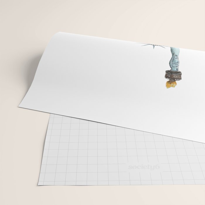 Statue of Liberty watercolor  Wrapping Paper Gallery Image 2
