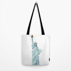 Statue of Liberty watercolor  Tote Bag Gallery Image 2