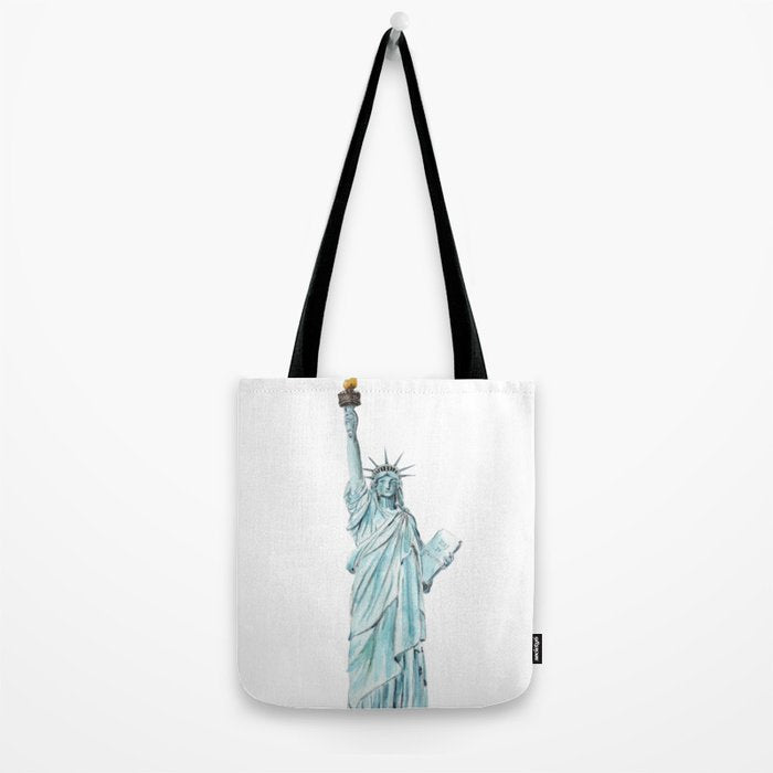 Statue of Liberty watercolor  Tote Bag Gallery Image 2