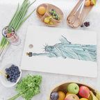 Statue of Liberty watercolor  Cutting Board Gallery Image 2
