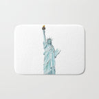 Statue of Liberty watercolor  Bath Mat Gallery Image 1